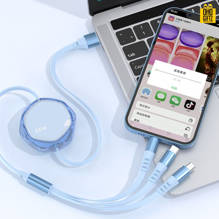 สายชาร์จคริสตัล สกรีนชื่อ,โลโก้ ทำเป็นของพรีเมี่ยมได้