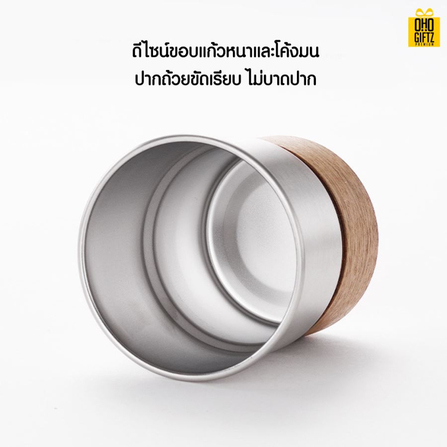 แก้วน้ำสแตนเลส 304 สกรีนโลโก้  ทำเป็นของพรีเมี่ยมได้