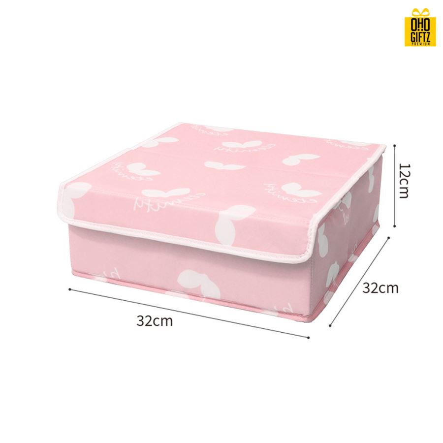 กล่องผ้าเก็บชุดชั้นใน สกรีนโลโก้ ทำเป็นของพรีเมี่ยม ของชำร่วยได้