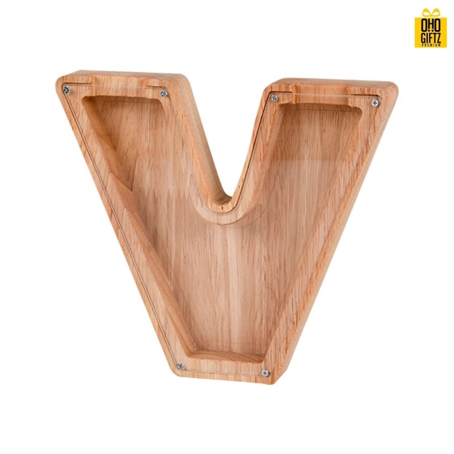 กระปุกออมสินไม้ สกรีนโลโก้ ทำเป็นของพรีเมี่ยม ของชำร่วยได้