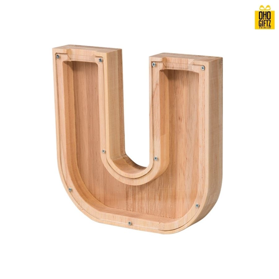 กระปุกออมสินไม้ สกรีนโลโก้ ทำเป็นของพรีเมี่ยม ของชำร่วยได้