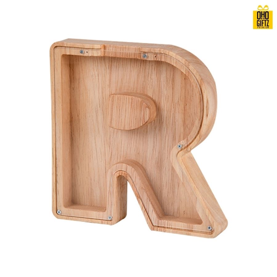 กระปุกออมสินไม้ สกรีนโลโก้ ทำเป็นของพรีเมี่ยม ของชำร่วยได้