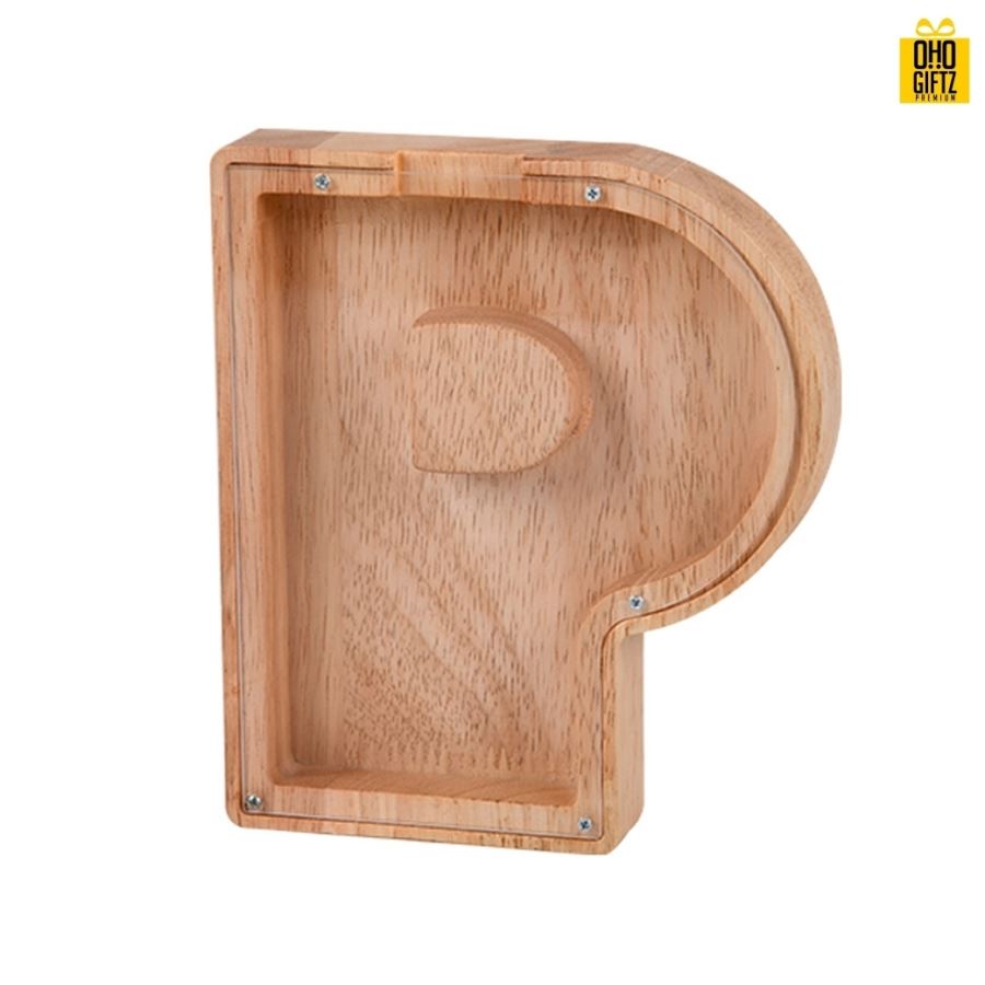 กระปุกออมสินไม้ สกรีนโลโก้ ทำเป็นของพรีเมี่ยม ของชำร่วยได้