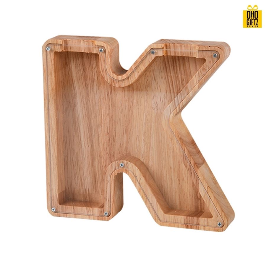 กระปุกออมสินไม้ สกรีนโลโก้ ทำเป็นของพรีเมี่ยม ของชำร่วยได้