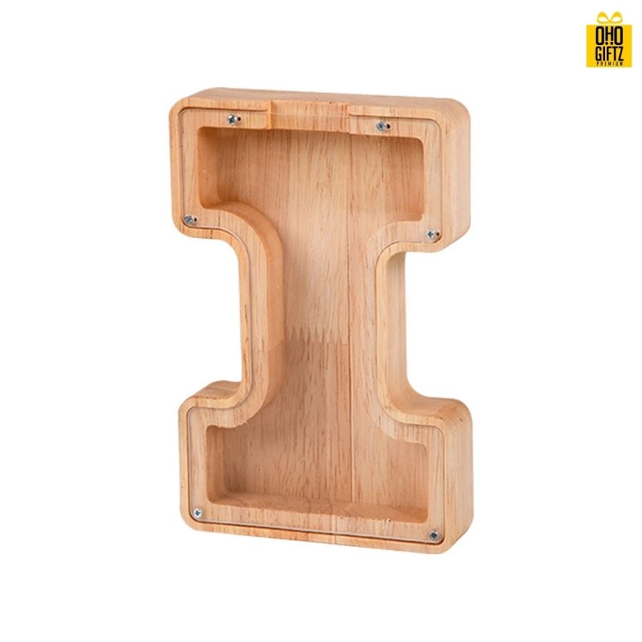 กระปุกออมสินไม้ สกรีนโลโก้ ทำเป็นของพรีเมี่ยม ของชำร่วยได้