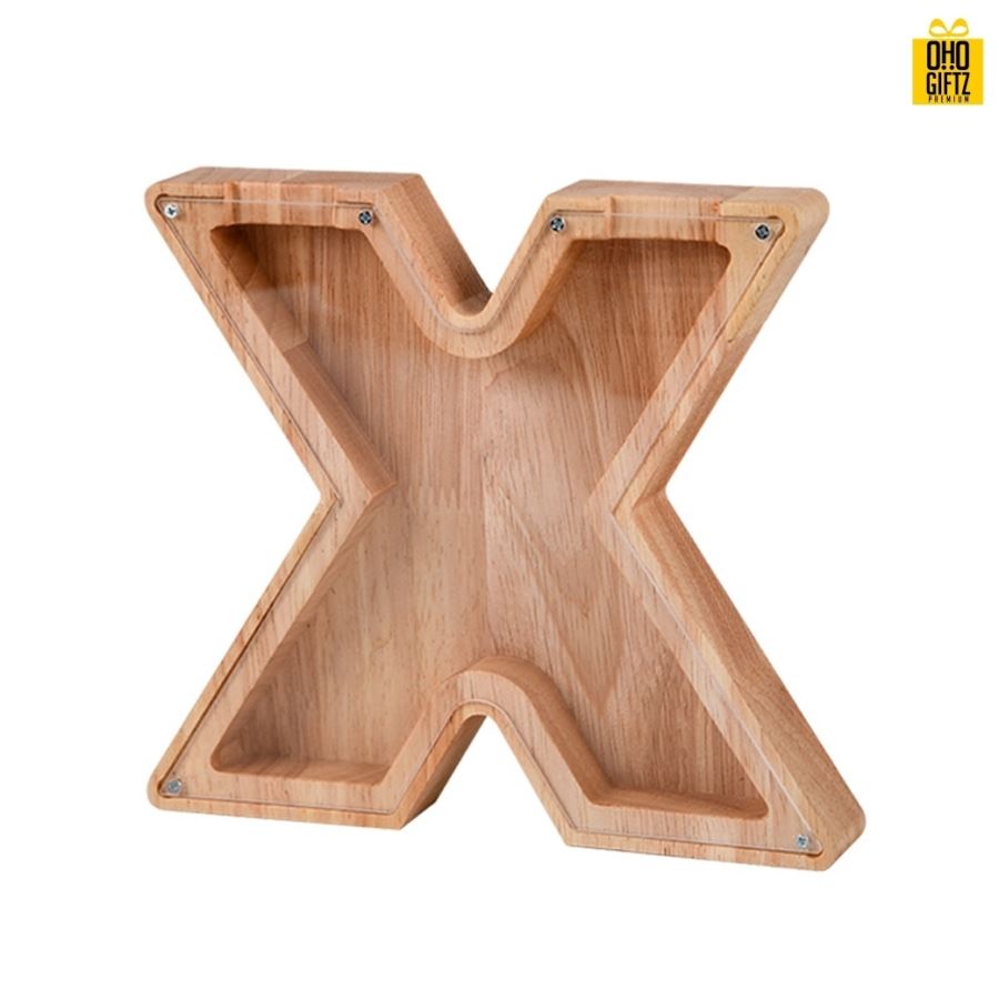 กระปุกออมสินไม้ สกรีนโลโก้ ทำเป็นของพรีเมี่ยม ของชำร่วยได้