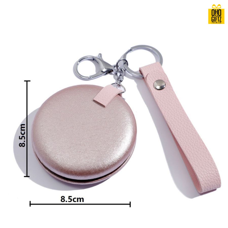 พวงกุญแจกระจก 2 ด้าน สกรีนชื่อ สกรีนโลโก้  ทำเป็นของพรีเมี่ยมได้