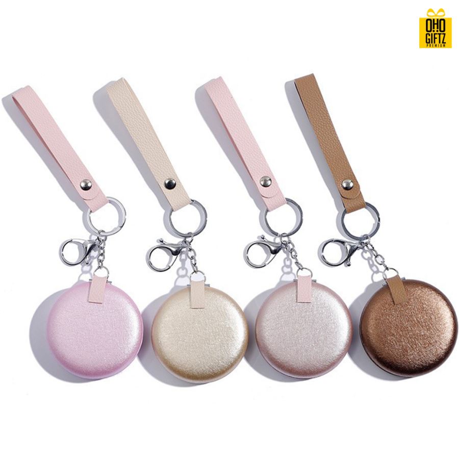 พวงกุญแจกระจก 2 ด้าน สกรีนชื่อ สกรีนโลโก้  ทำเป็นของพรีเมี่ยมได้