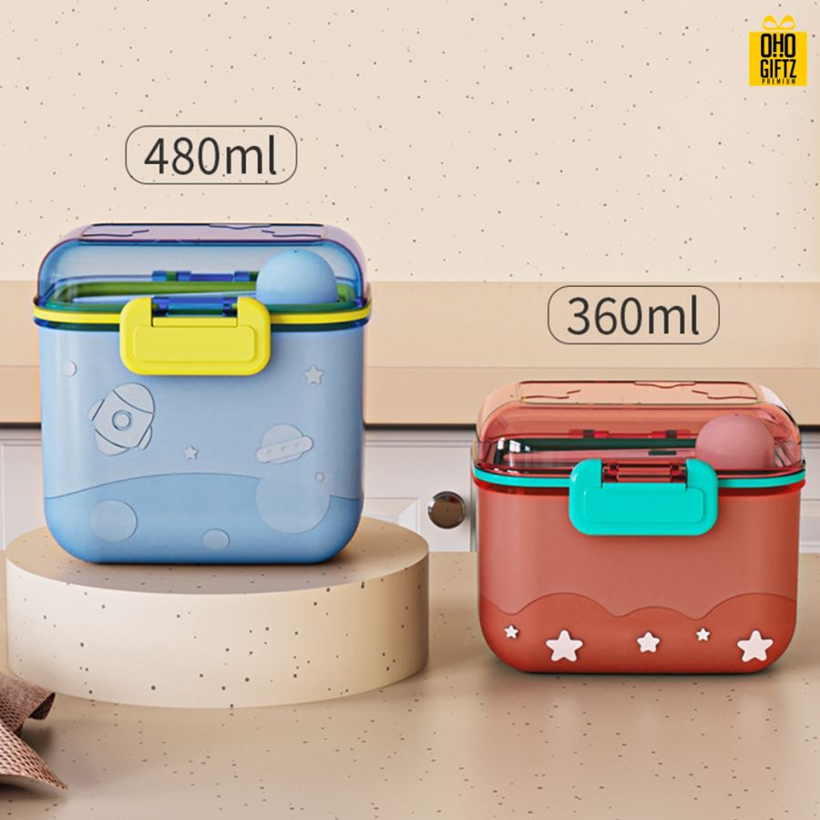 กล่องใส่นมผง สกรีนชื่อ สกรีนโลโก้ทำเป็นของพรีเมี่ยมได้