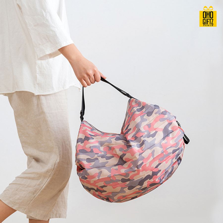 กระเป๋าช้อปปิ้งแบบพับได้ สกรีนโลโก้ ทำเป็นของพรีเมี่ยม