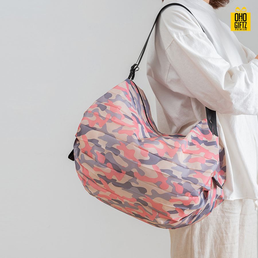 กระเป๋าช้อปปิ้งแบบพับได้ สกรีนโลโก้ ทำเป็นของพรีเมี่ยม