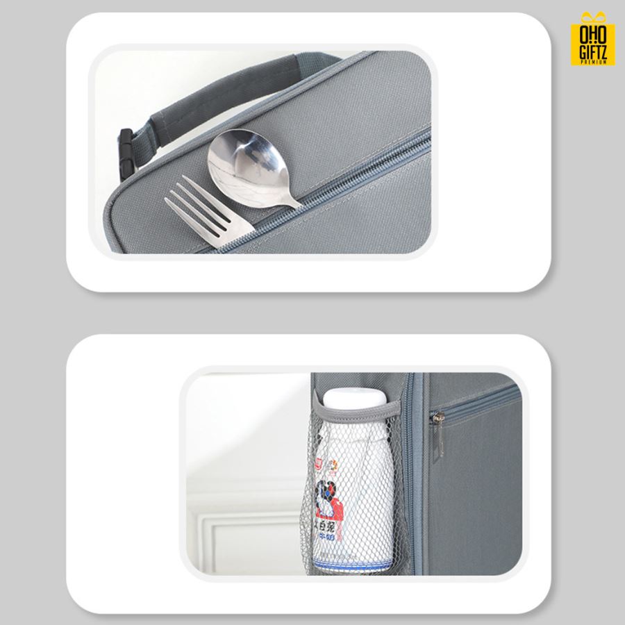 กระเป๋ากล่องข้าวเก็บอุณหภูมิ สกรีนโลโก้  ทำเป็นของพรีเมี่ยม