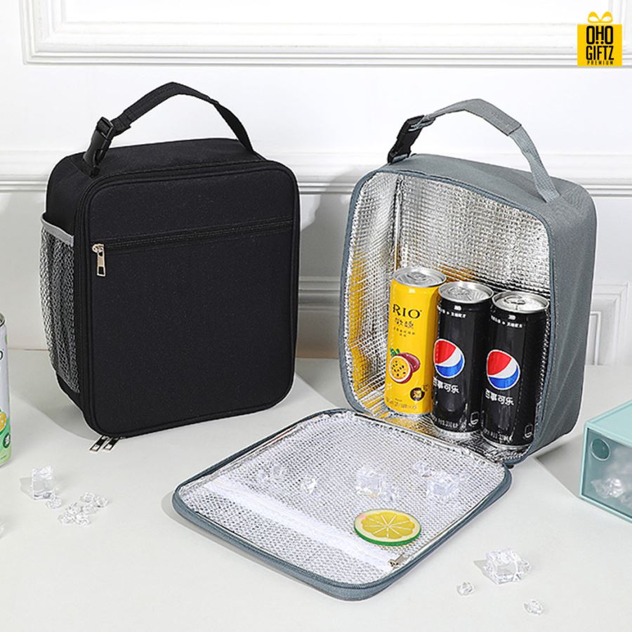 กระเป๋ากล่องข้าวเก็บอุณหภูมิ สกรีนโลโก้  ทำเป็นของพรีเมี่ยม