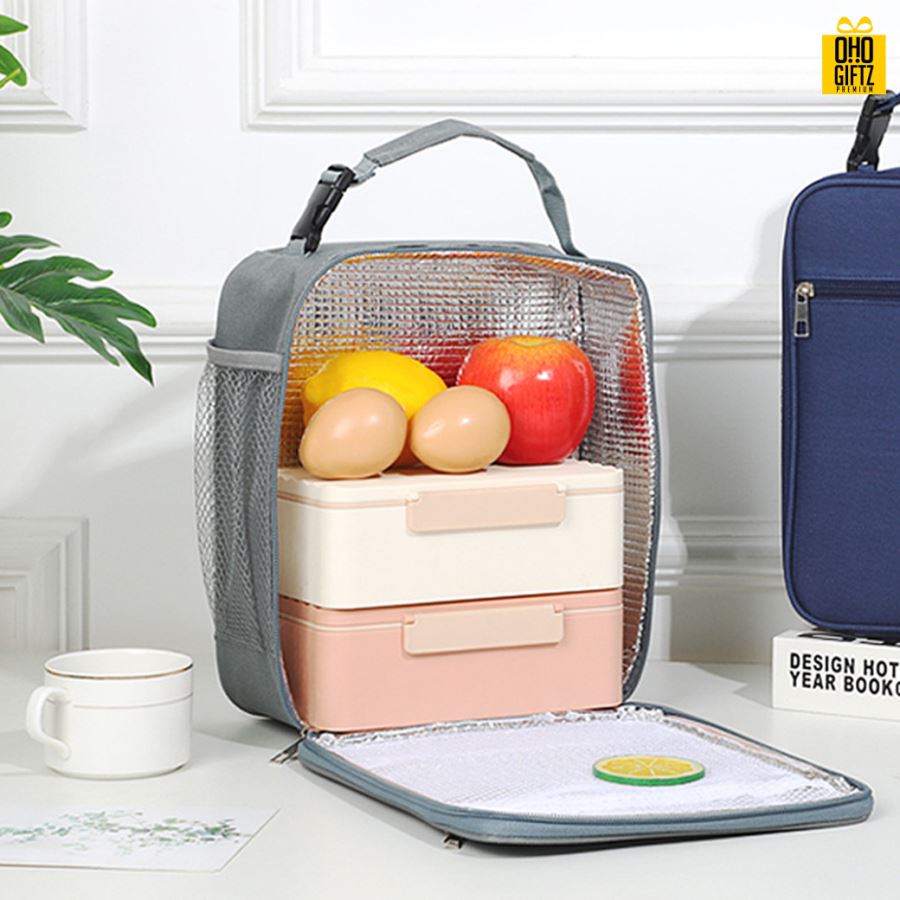 กระเป๋ากล่องข้าวเก็บอุณหภูมิ สกรีนโลโก้  ทำเป็นของพรีเมี่ยม