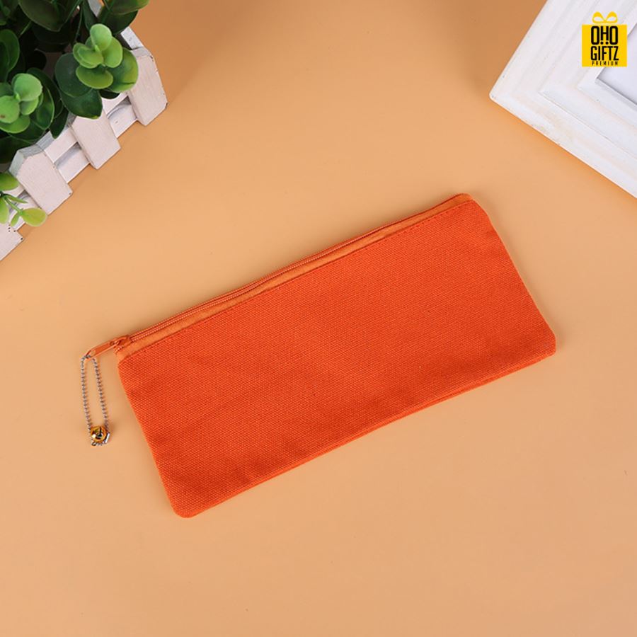 กระเป๋าใส่ดินสอผ้าฝ้าย สกรีนโลโก้  ทำเป็นของพรีเมี่ยม