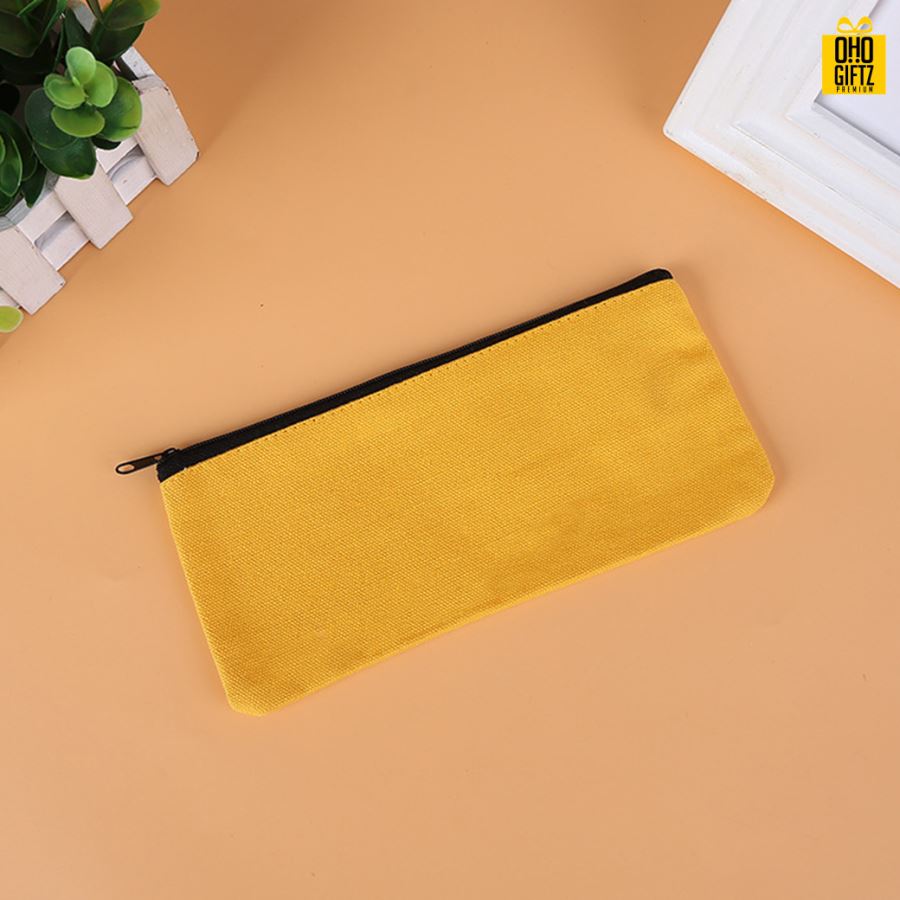 กระเป๋าใส่ดินสอผ้าฝ้าย สกรีนโลโก้  ทำเป็นของพรีเมี่ยม