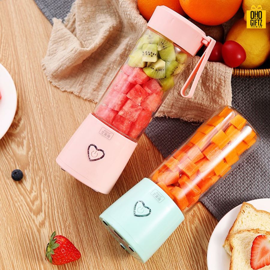 เครื่องปั่นผลไม้ชาร์จได้ สกรีนชื่อ สกรีนโลโก้ ทำเป็นของพรีเมี่ยมได้