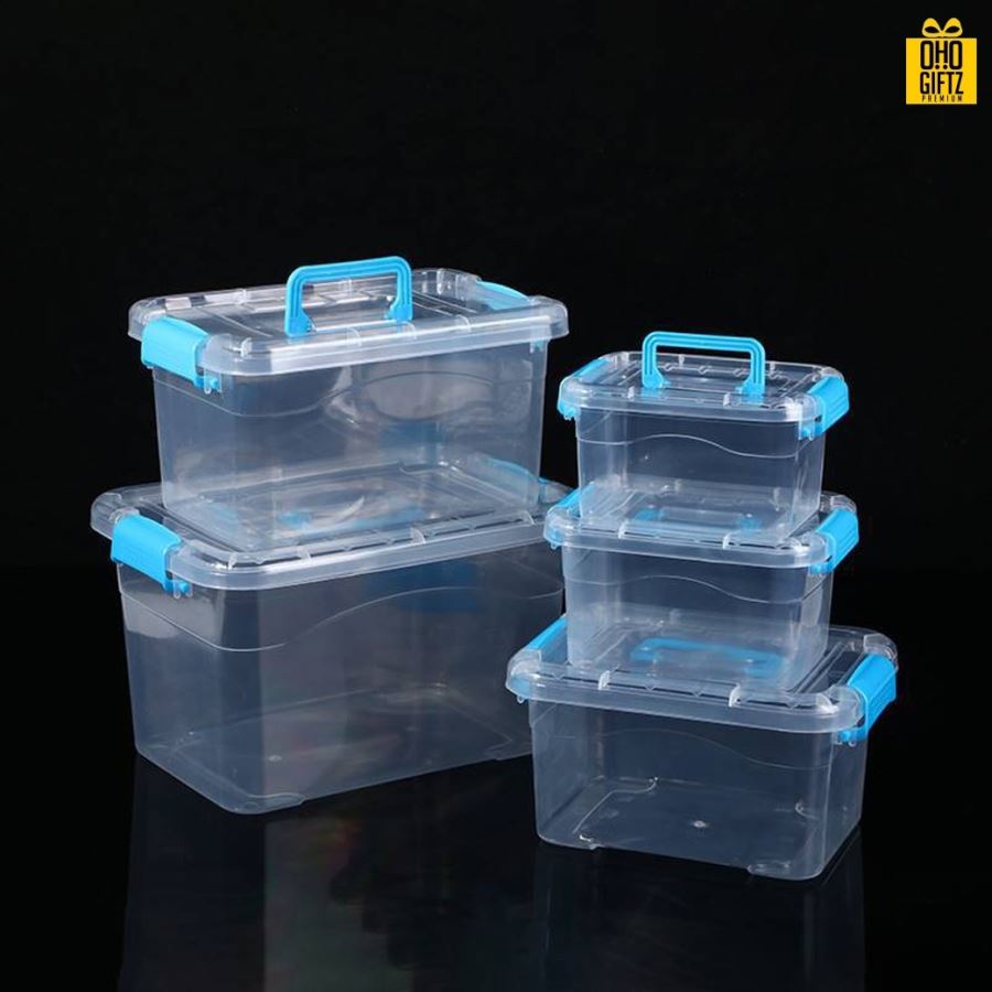 กล่องเก็บของพลาสติกใส กรีนโลโก้ ทำเป็นของพรีเมี่ยม 