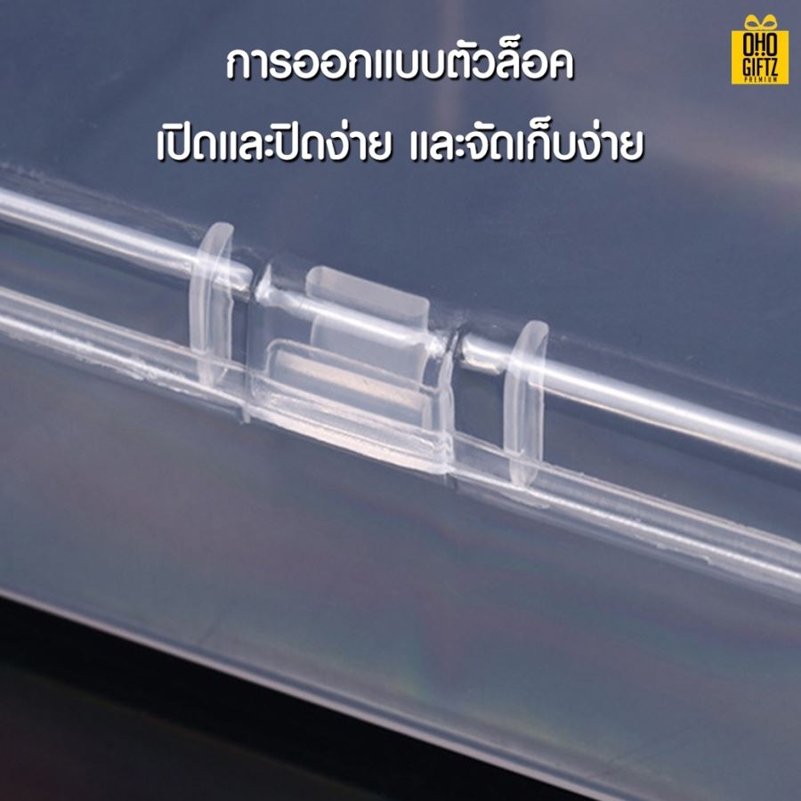 กล่องพลาสติกใสทรงสี่เหลี่ยม กรีนโลโก้ ทำเป็นของพรีเมี่ยม 