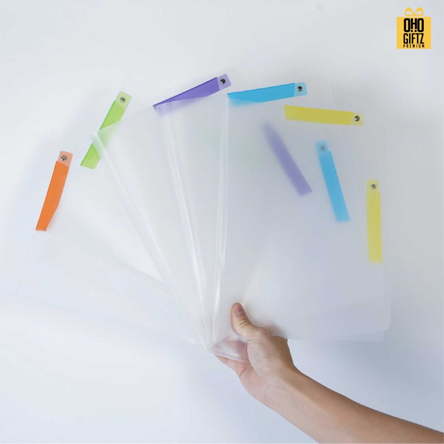 แฟ้มคลิปหนีบคู่ สำหรับกระดาษ A4 สกรีนชื่อ สกรีนโลโก้ ทำเป็นของพรีเมี่ยมได้