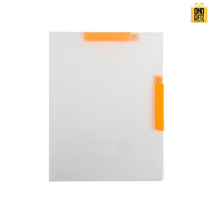 แฟ้มคลิปหนีบคู่ สำหรับกระดาษ A4 สกรีนชื่อ สกรีนโลโก้ ทำเป็นของพรีเมี่ยมได้