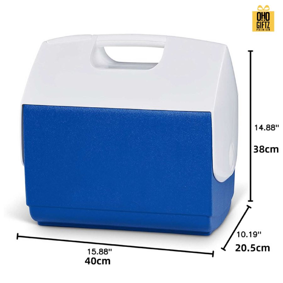 กระติกน้ำแข็งมีหูหิ้ว สกรีนโลโก้  ทำเป็นของพรีเมี่ยมได้