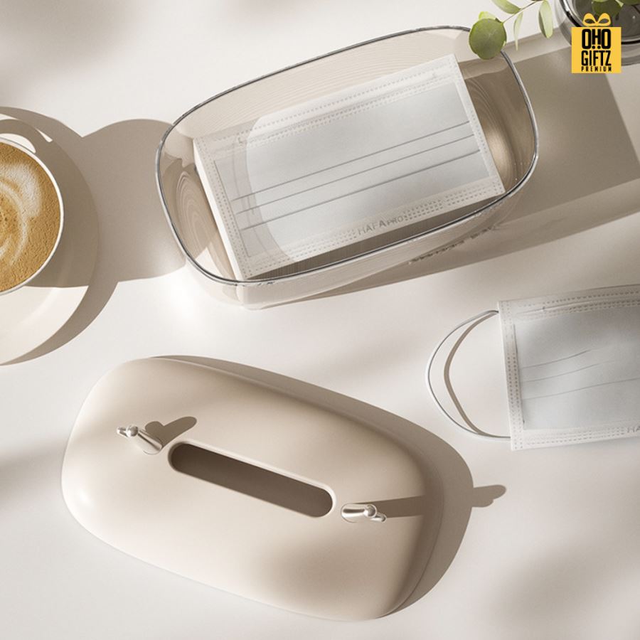 กล่องใส่ทิชชู่สุดเก๋ สกรีนโลโก้ ทำเป็นของพรีเมี่ยม ของชำร่วยได้