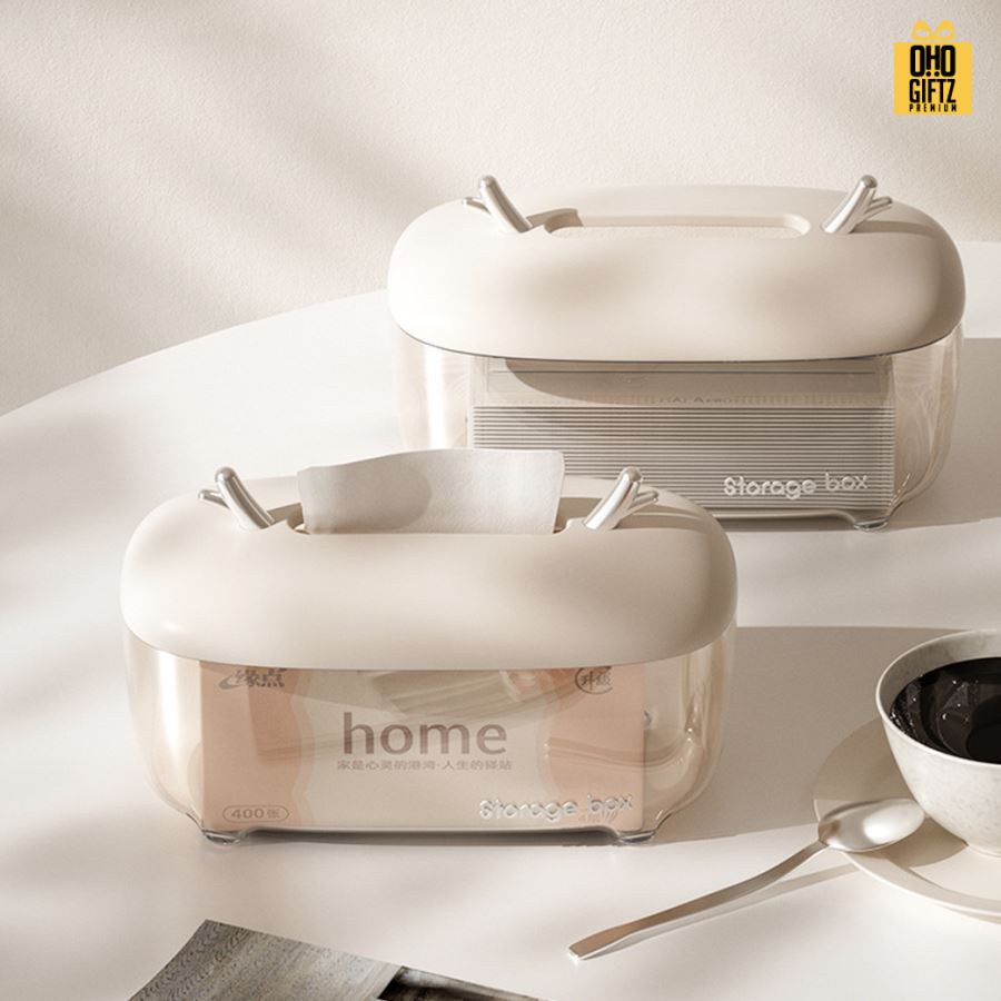 กล่องใส่ทิชชู่สุดเก๋ สกรีนโลโก้ ทำเป็นของพรีเมี่ยม ของชำร่วยได้