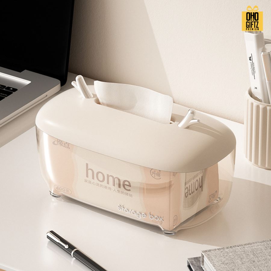 กล่องใส่ทิชชู่สุดเก๋ สกรีนโลโก้ ทำเป็นของพรีเมี่ยม ของชำร่วยได้