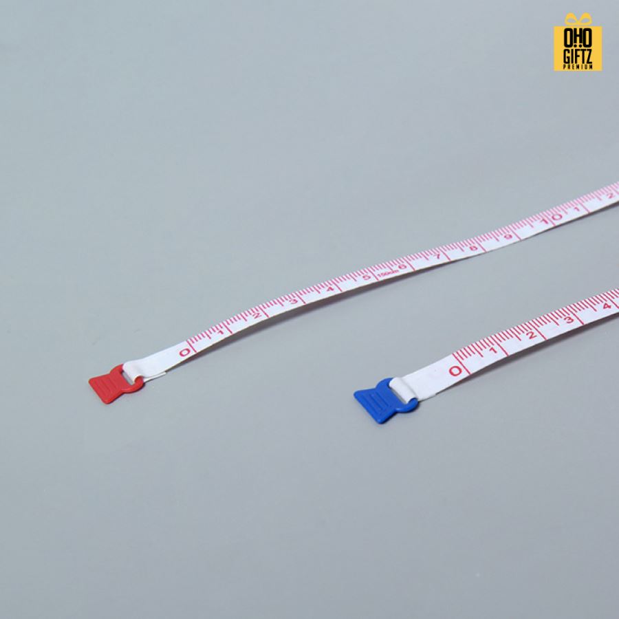 พวงกุญแจสายวัดทรงหัวใจ สกรีนโลโก้ ทำของพรีเมี่ยมได้