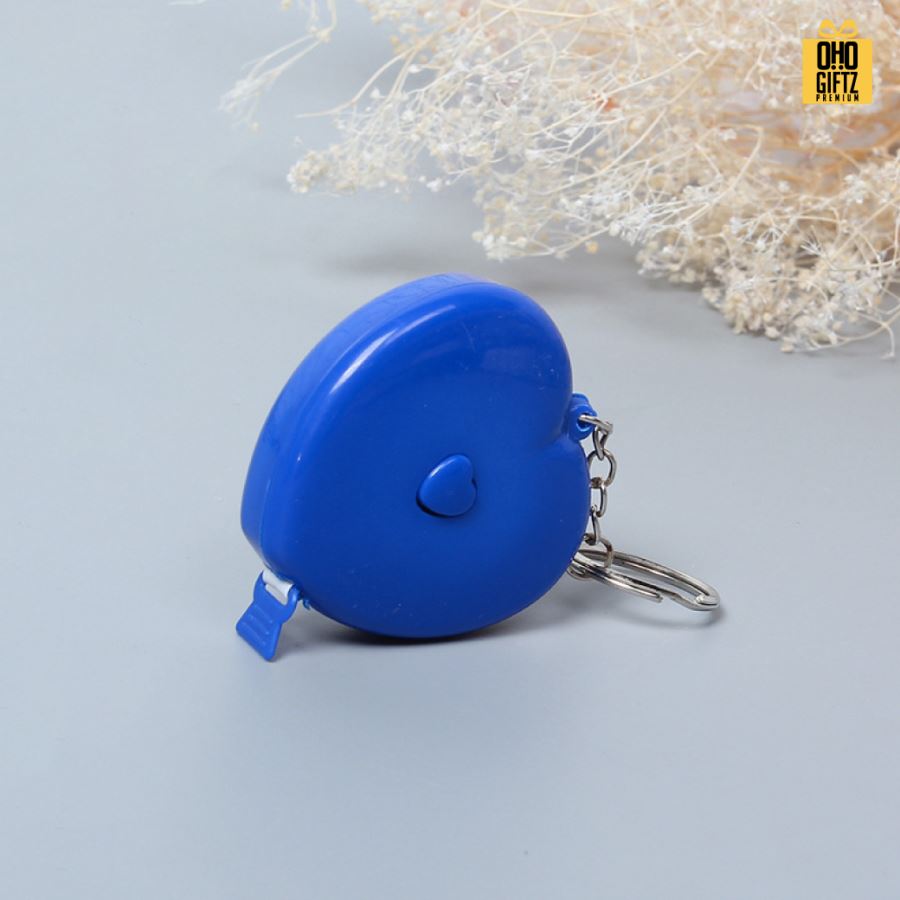 พวงกุญแจสายวัดทรงหัวใจ สกรีนโลโก้ ทำของพรีเมี่ยมได้