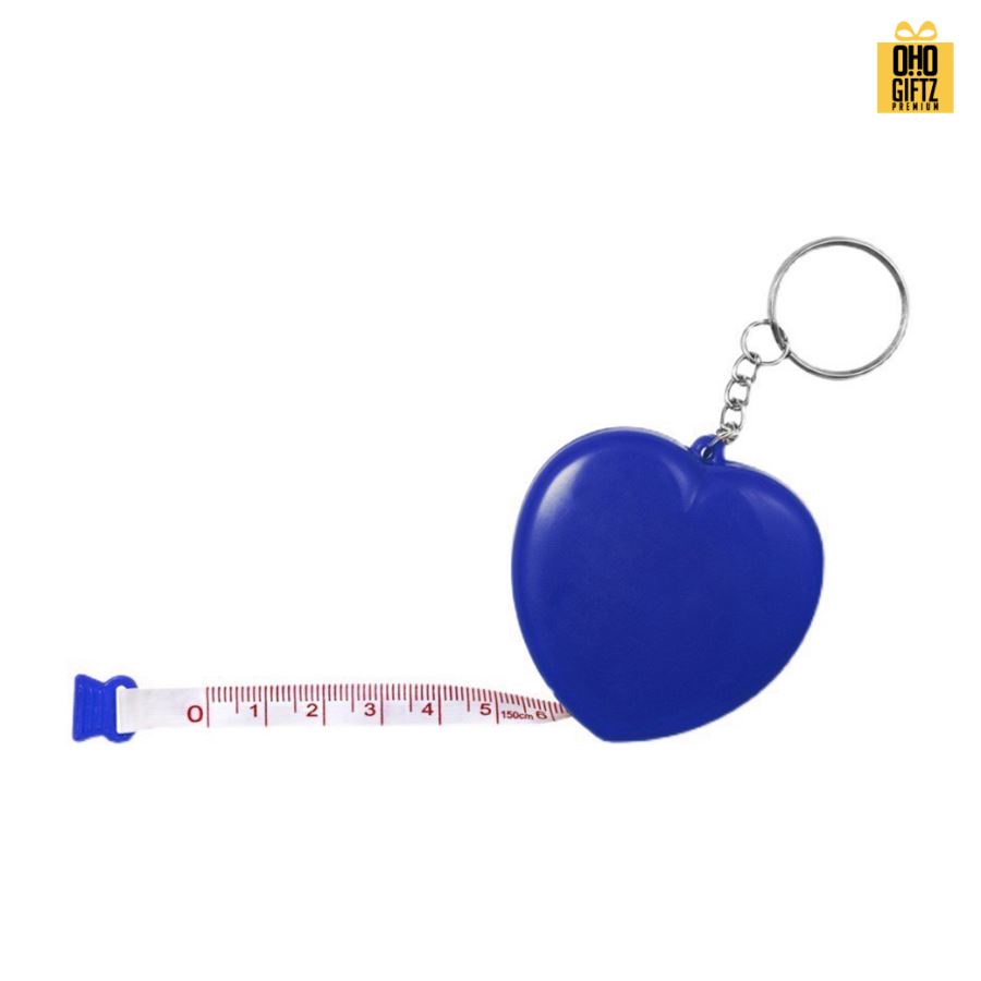 พวงกุญแจสายวัดทรงหัวใจ สกรีนโลโก้ ทำของพรีเมี่ยมได้