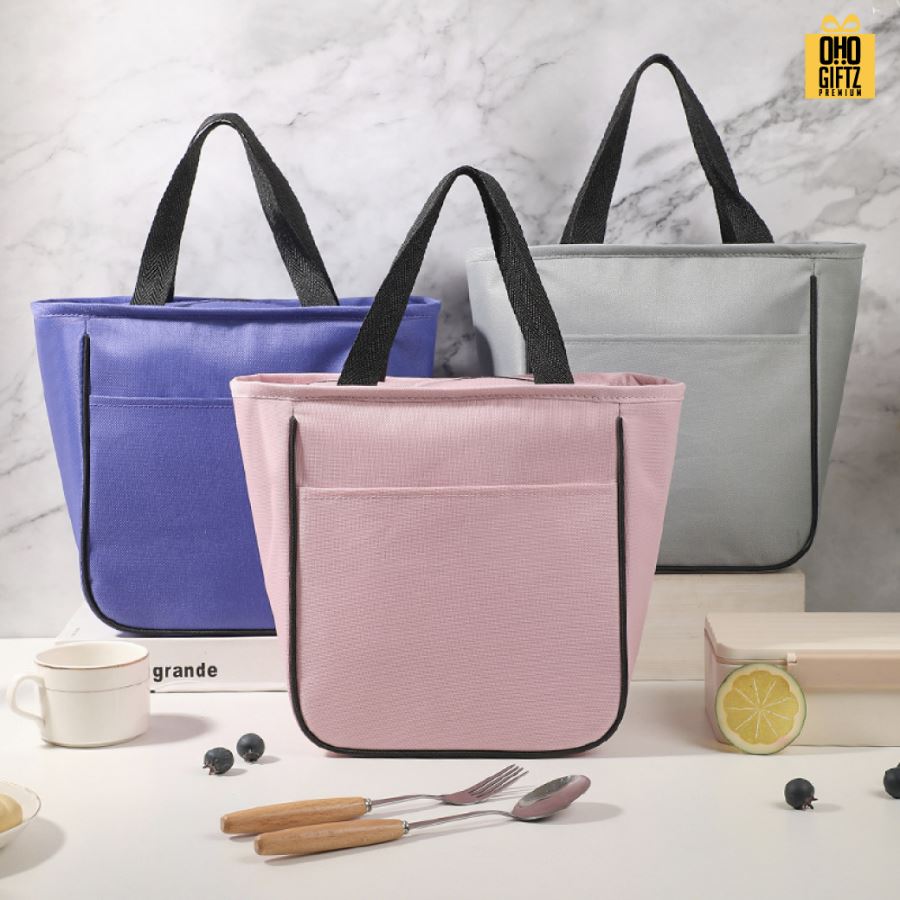 กระเป๋าใส่กล่องอาหารเก็บอุณหภูมิ สกรีนโลโก้  ทำเป็นของพรีเมี่ยม