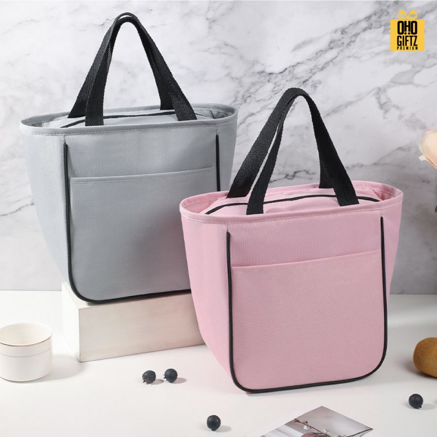 กระเป๋าใส่กล่องอาหารเก็บอุณหภูมิ สกรีนโลโก้  ทำเป็นของพรีเมี่ยม