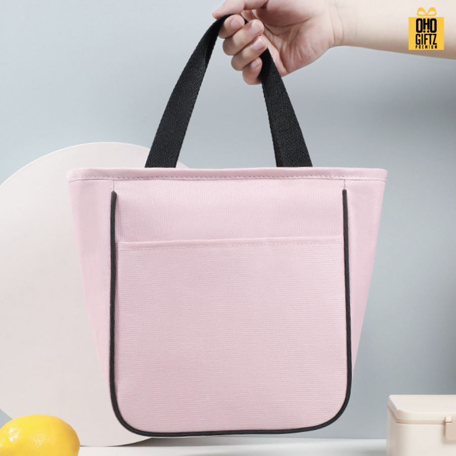 กระเป๋าใส่กล่องอาหารเก็บอุณหภูมิ สกรีนโลโก้  ทำเป็นของพรีเมี่ยม