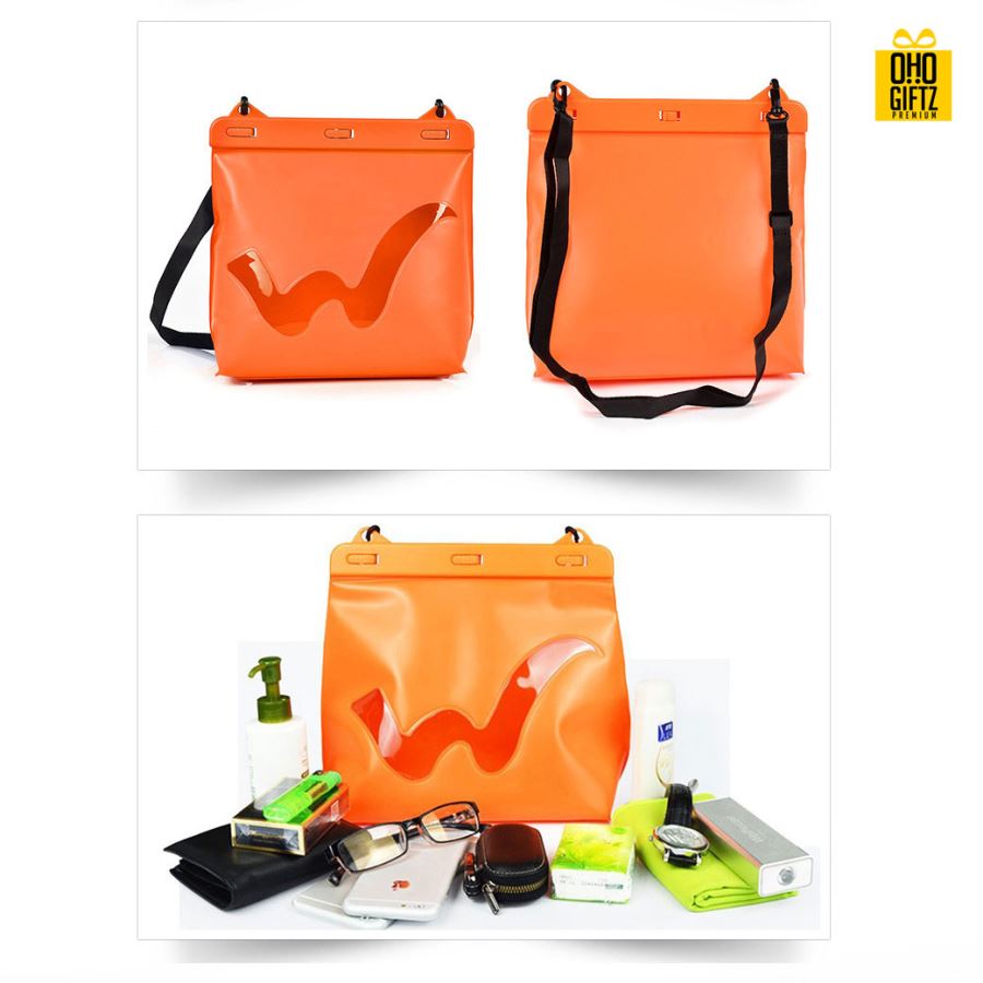กระเป๋ากันน้ำ สกรีนโลโก้  ทำเป็นของพรีเมี่ยม