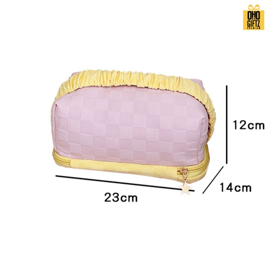 กระเป๋าเครื่องสำอางทรง Butter ผลิตโลโก้ ติดลาเบล ทำเป็นของพรีเมี่ยม