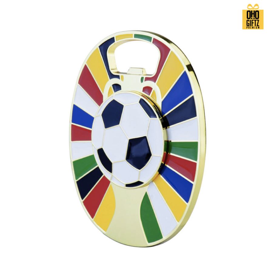 ที่เปิดขวดถ้วยรางวัลบอล สกรีนโลโก้  ทำเป็นของพรีเมี่ยมได้