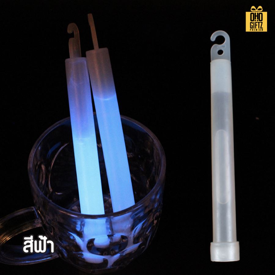 แท่งเรืองแสง 6 นิ้ว คละสี สกรีนชื่อ สกรีนโลโก้ ทำเป็นของพรีเมี่ยมได้  