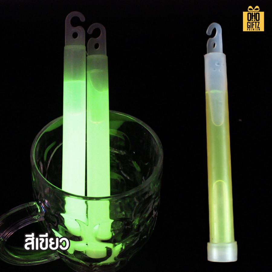 แท่งเรืองแสง 6 นิ้ว คละสี สกรีนชื่อ สกรีนโลโก้ ทำเป็นของพรีเมี่ยมได้  