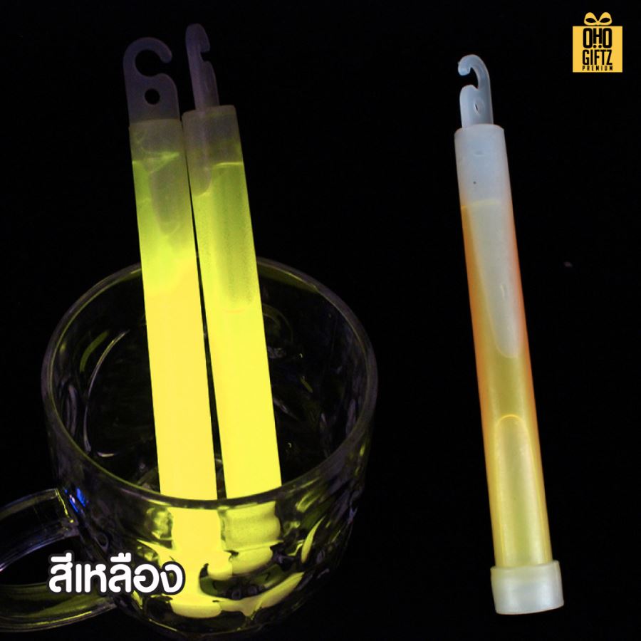 แท่งเรืองแสง 6 นิ้ว คละสี สกรีนชื่อ สกรีนโลโก้ ทำเป็นของพรีเมี่ยมได้  