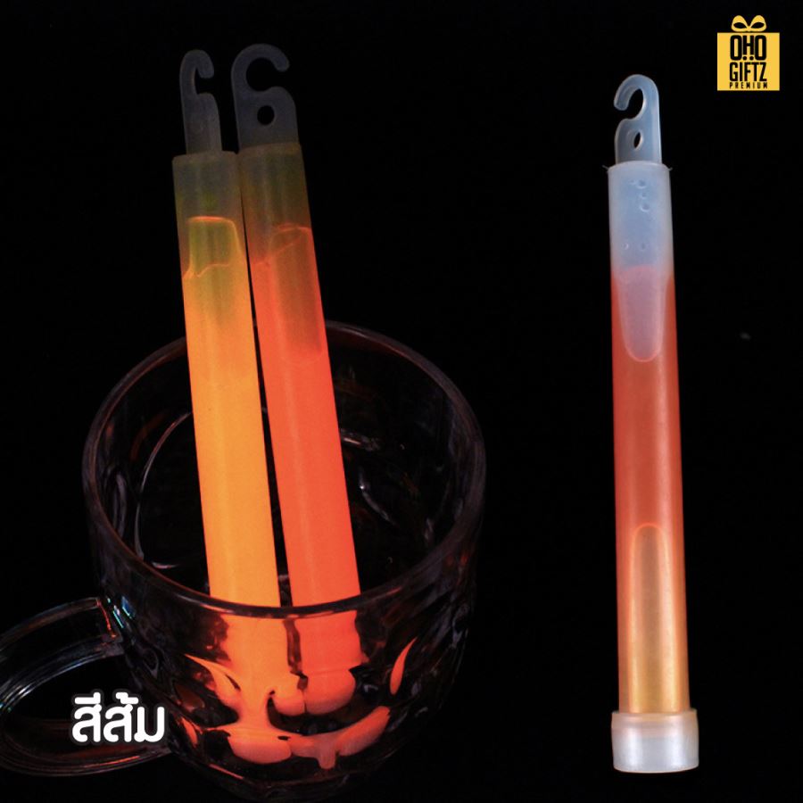 แท่งเรืองแสง 6 นิ้ว คละสี สกรีนชื่อ สกรีนโลโก้ ทำเป็นของพรีเมี่ยมได้  