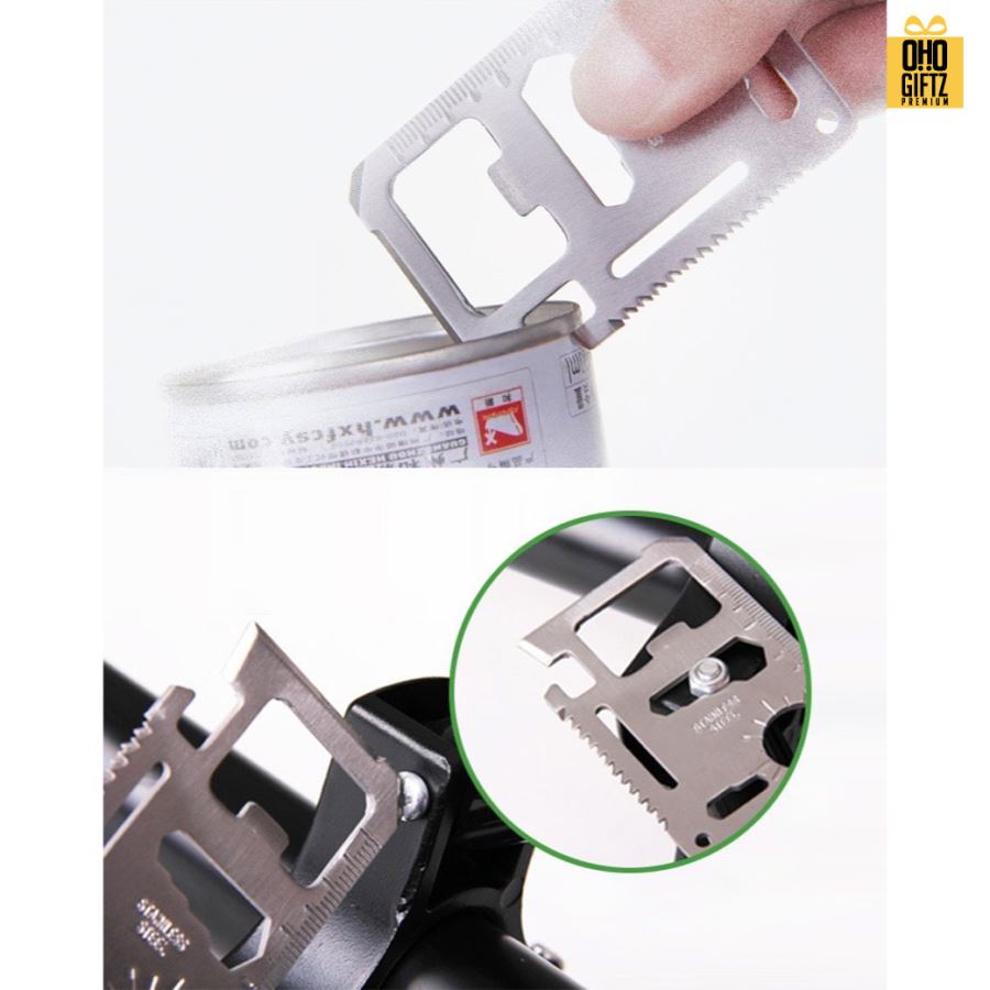 บัตรสแตนเลสเครื่องมือช่างพกพา สกรีนโลโก้ ทำเป็นของพรีเมี่ยมได้