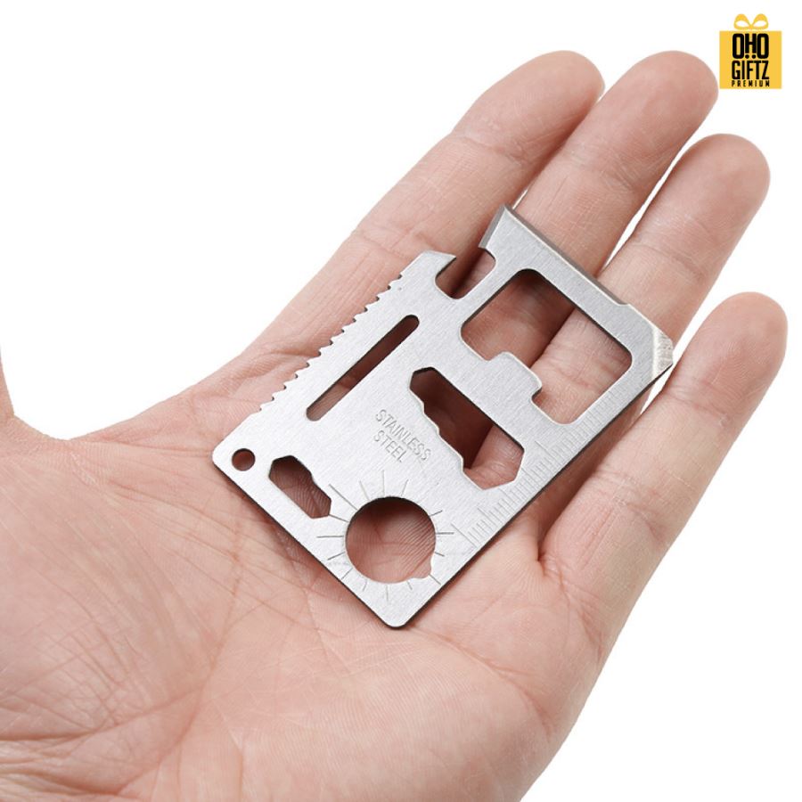 บัตรสแตนเลสเครื่องมือช่างพกพา สกรีนโลโก้ ทำเป็นของพรีเมี่ยมได้