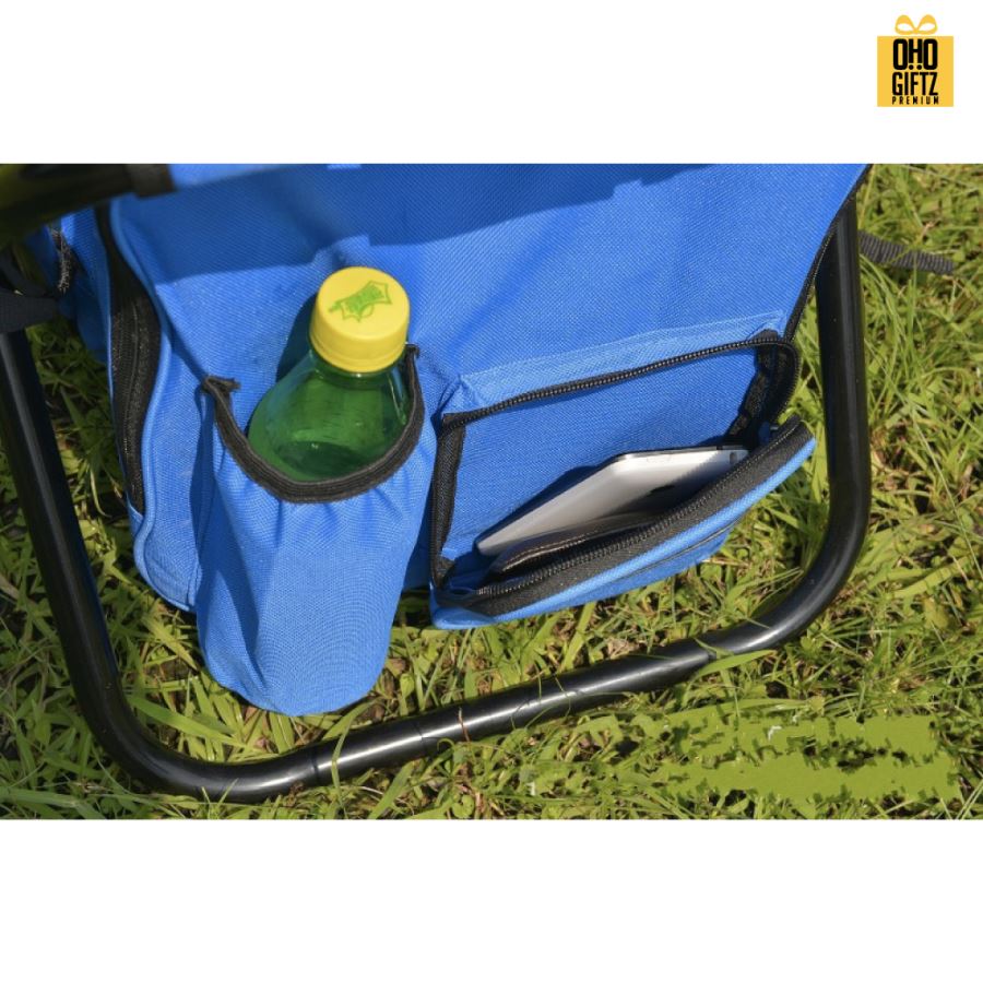 กระเป๋าเป้เก็บความเย็นและเป็นเก้าอี้ในตัวสำหรับออกแคมป์ สกรีนชื่อ สกรีนโลโก้ ทำเป็นของพรีเมี่ยมได้