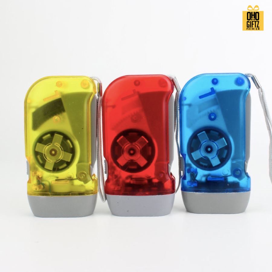 ไฟฉายประหยัดพลังงานกดด้วยมือ สกรีนโลโก้ ทำเป็นของพรีเมี่ยม ของที่ระลึกได้