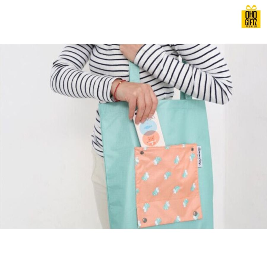 กระเป๋าพับเก็บได้ Pastel Bag สกรีนโลโก้ฟรี1สี1จุด