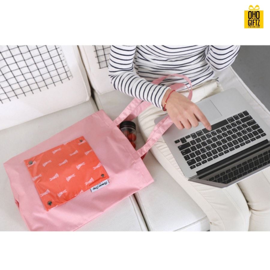 กระเป๋าพับเก็บได้ Pastel Bag สกรีนโลโก้ฟรี1สี1จุด