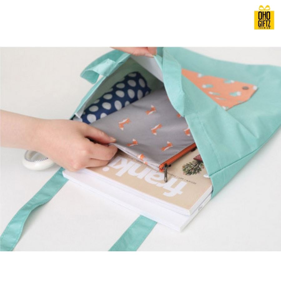 กระเป๋าพับเก็บได้ Pastel Bag สกรีนโลโก้ฟรี1สี1จุด