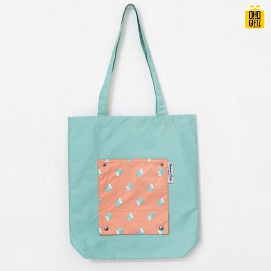 กระเป๋าพับเก็บได้ Pastel Bag สกรีนโลโก้ฟรี1สี1จุด
